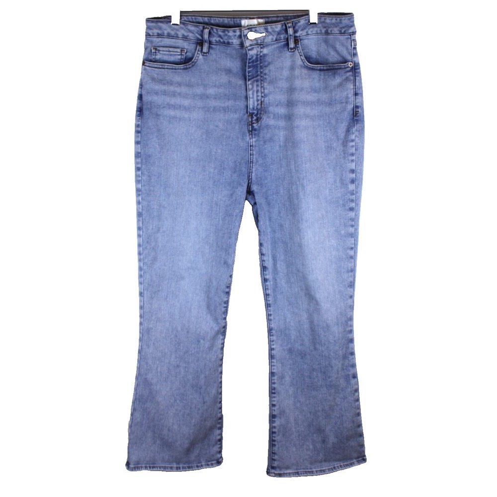 FRAME Womens Jeans Le Crop Mini Boot Adagio Size 33 Stretch Medium Wash Denim